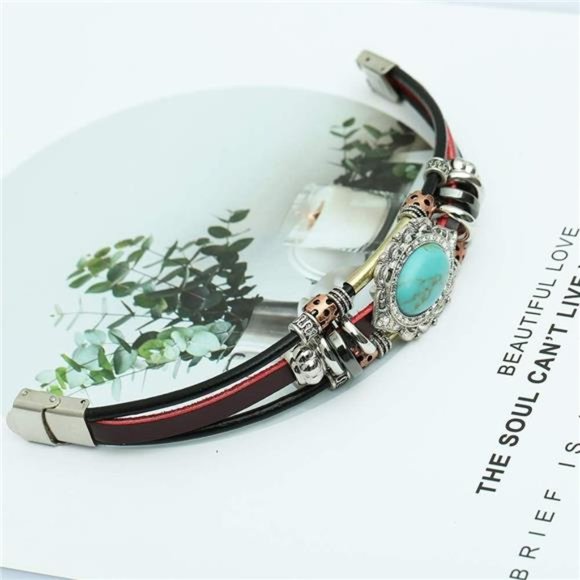 Leather Bracelets for Women Multilayer Bracelets for Women with Genuine Leather - Picture 3 of 6